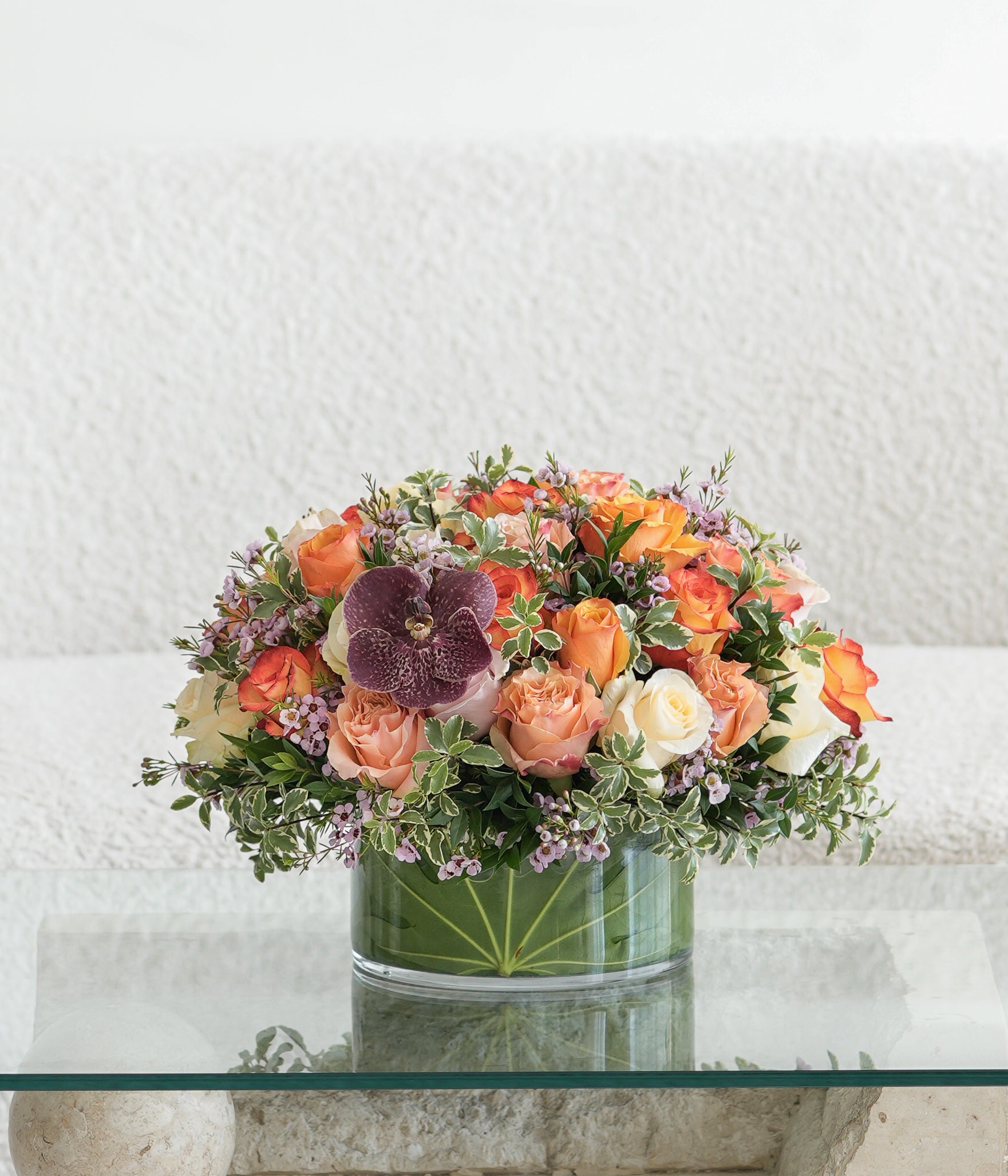 Apricot Rose Centerpiece