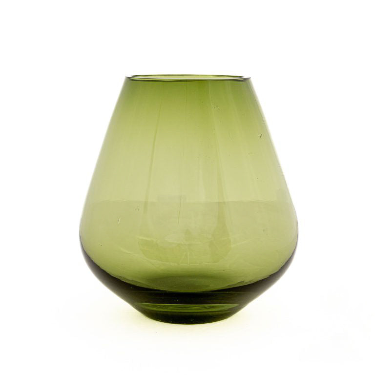 Olive Pear Glass Vase M