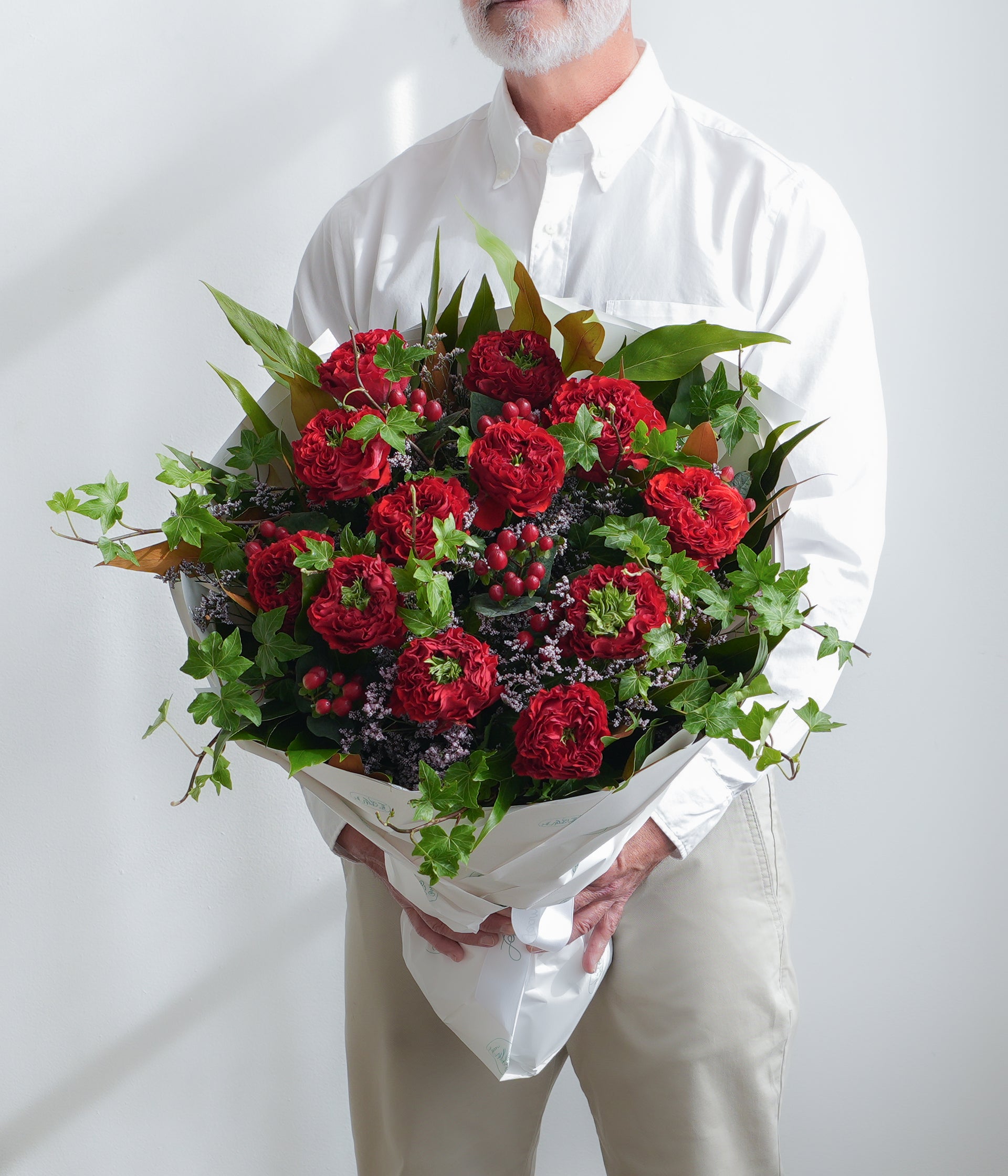 Twelve  Garden Red Roses