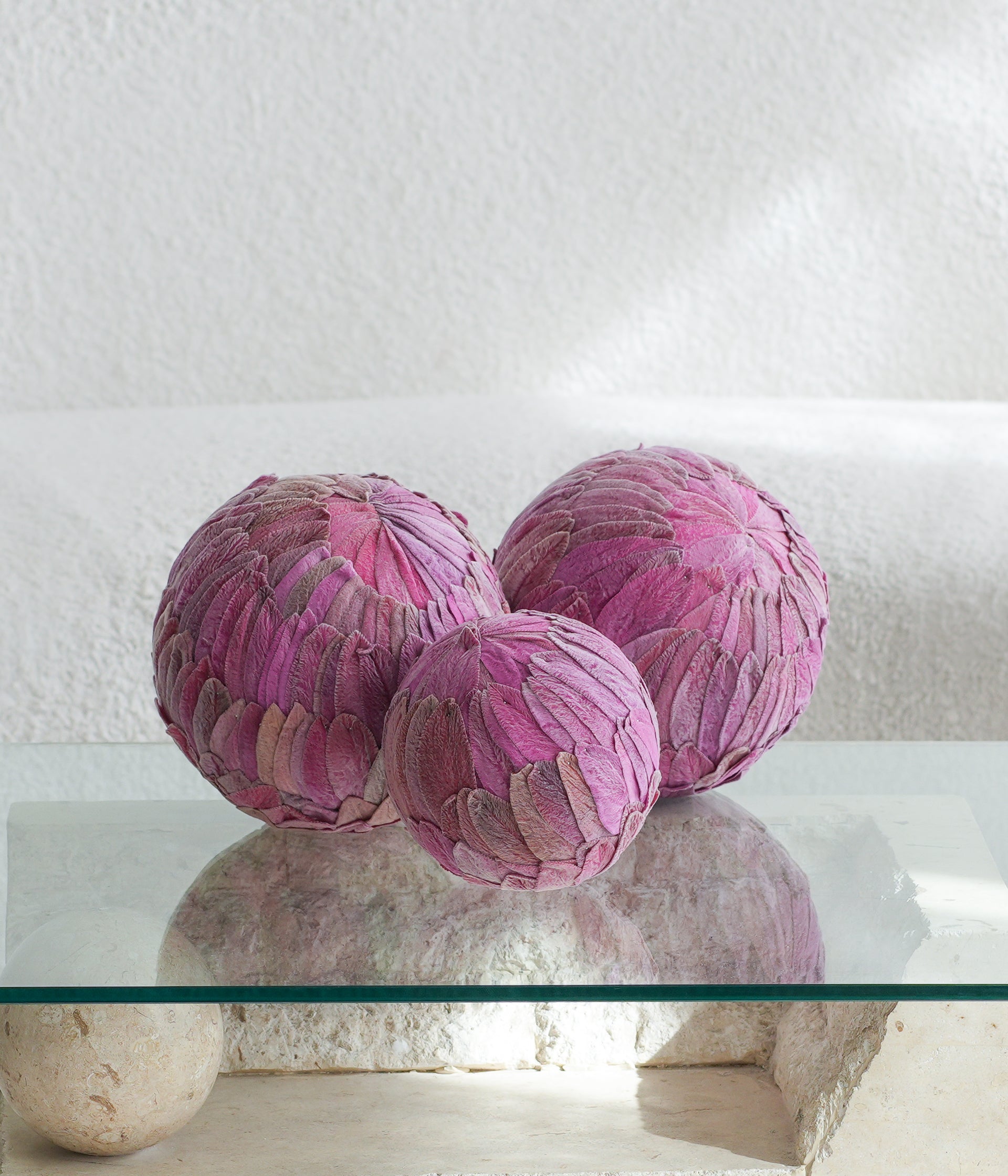 Preserved Lambs Ear Foliage Decorative Balls