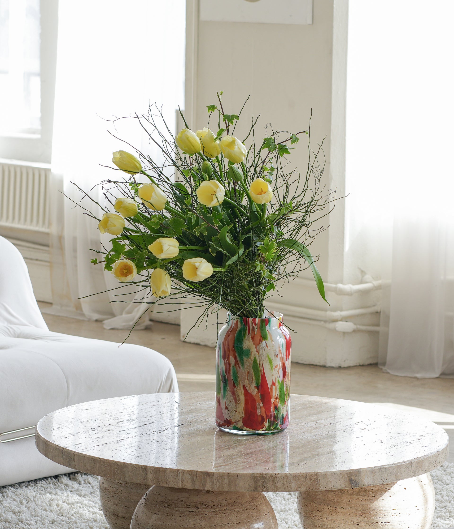 French Tulips Bouquet - Cream