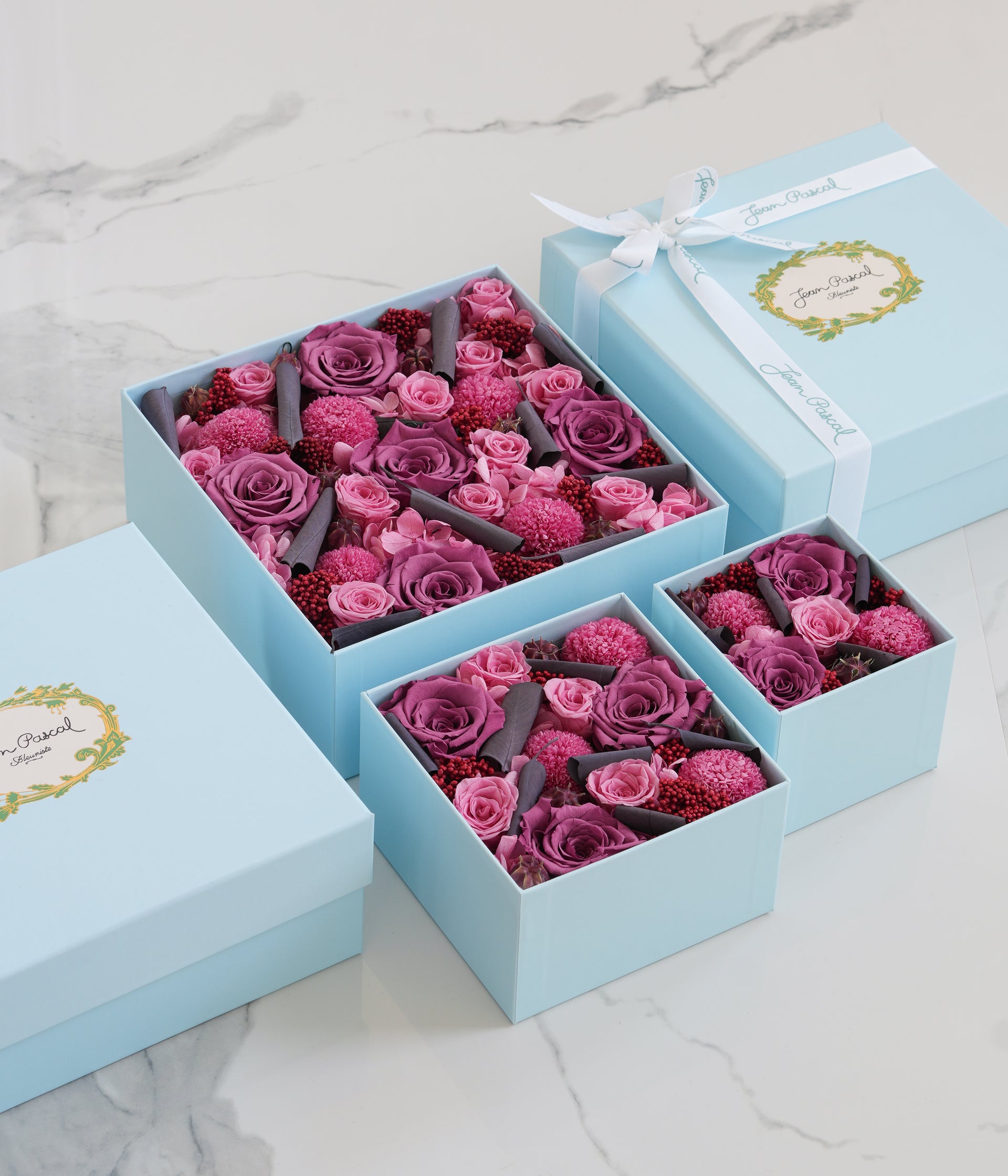 Moody Pink Preserved Flower Box