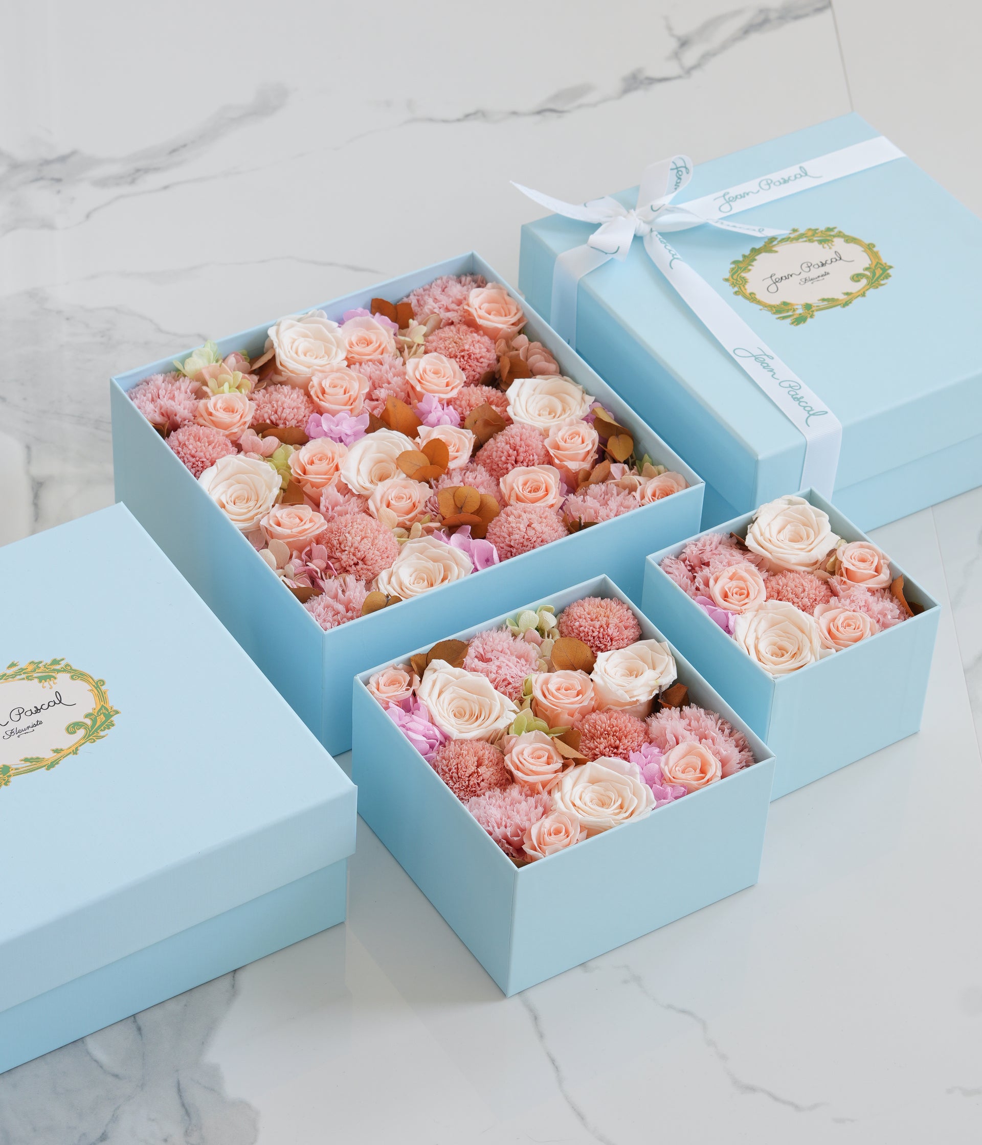 Candy Peach Preserved Flower Box