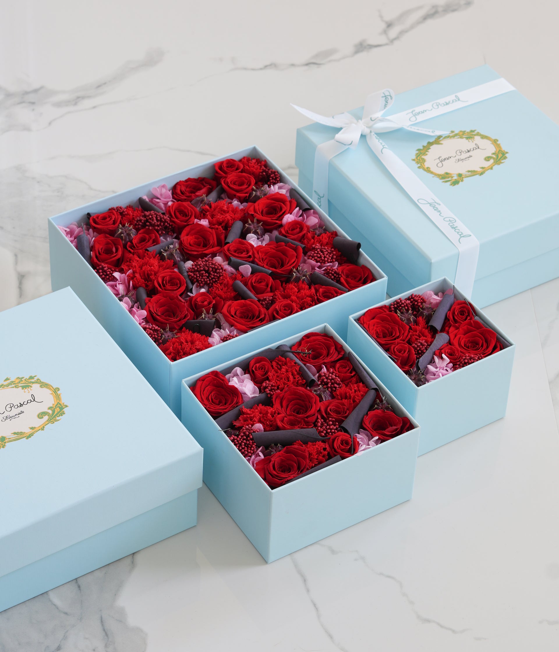 Passion Red Preserved Flower Box