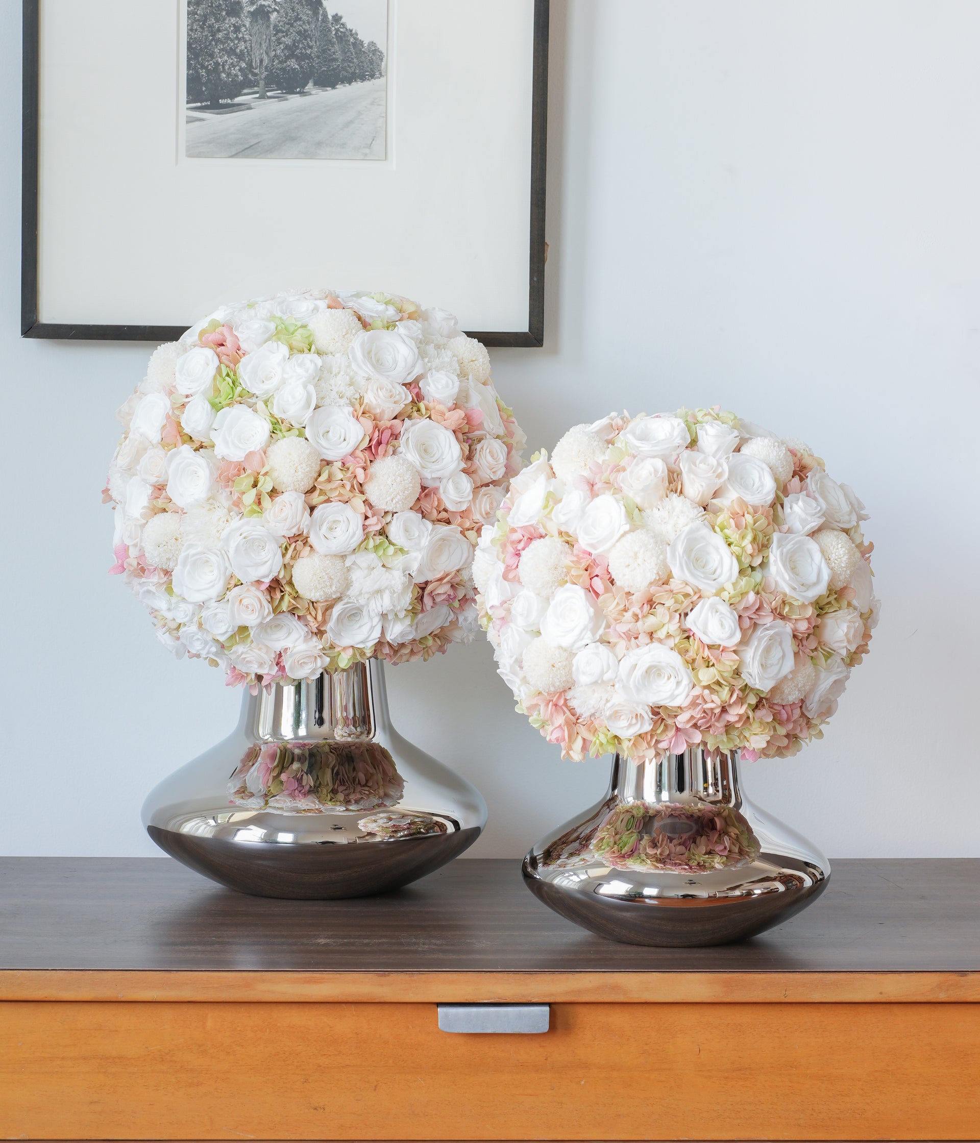 Royal White and Cream Preserved Arrangement