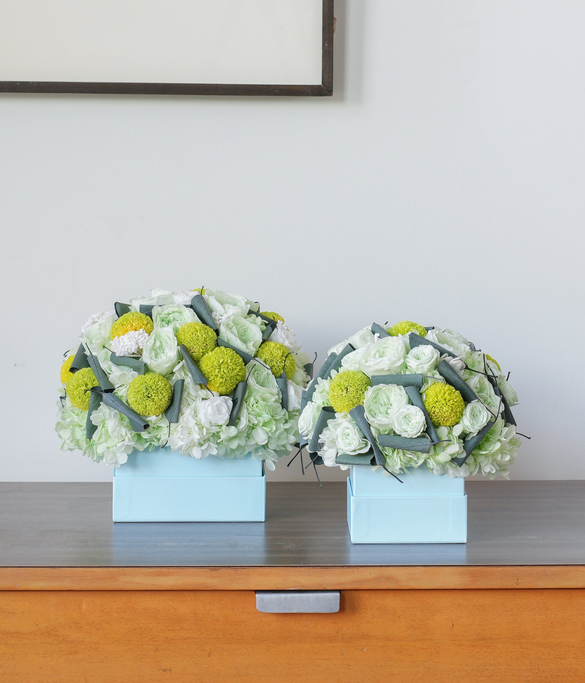 Lush Green Preserved Flower Arrangement
