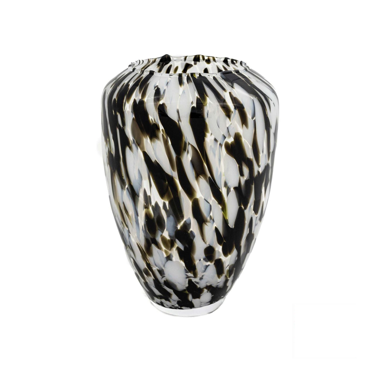 Vase Confetti White and Black