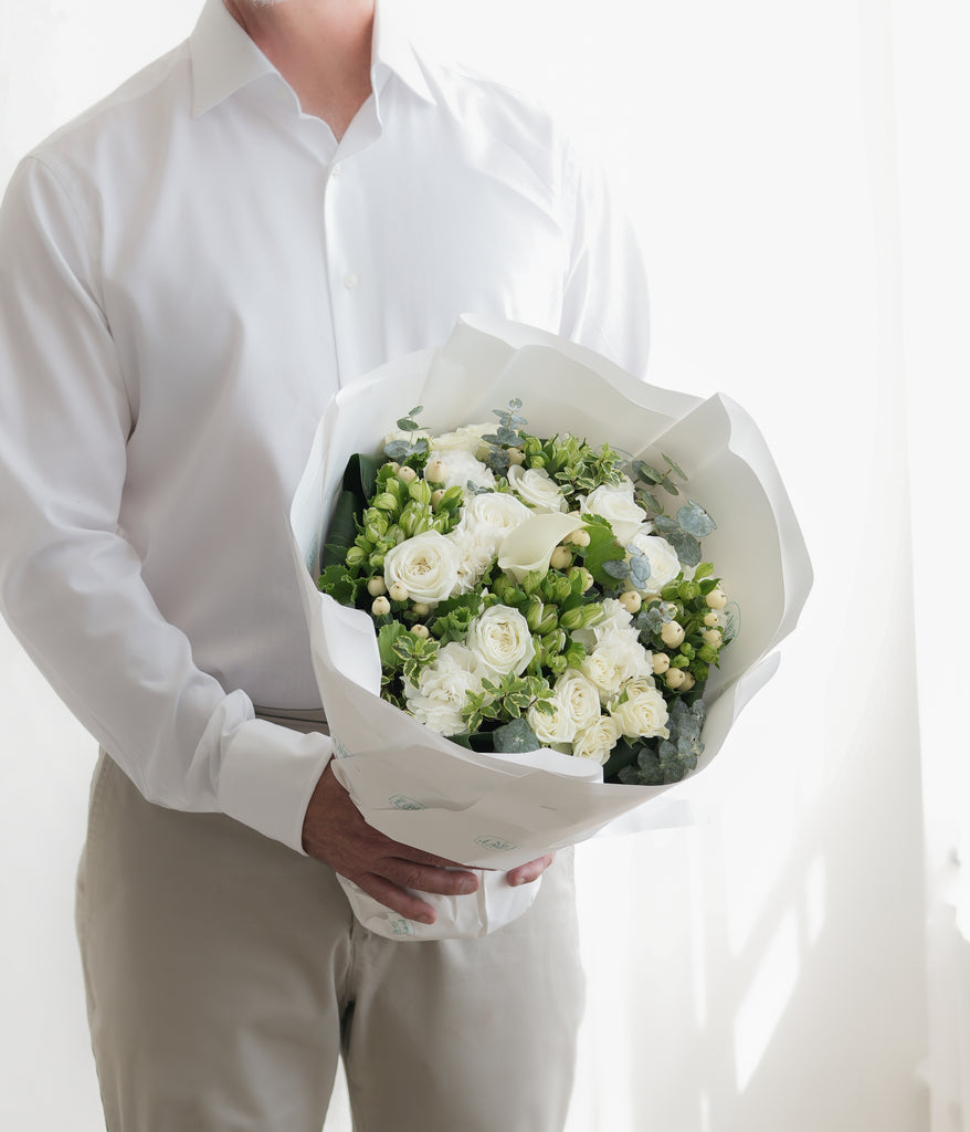 フラワー・リース shaggy white chocolat bouquet shaggy white chocolat bouquet